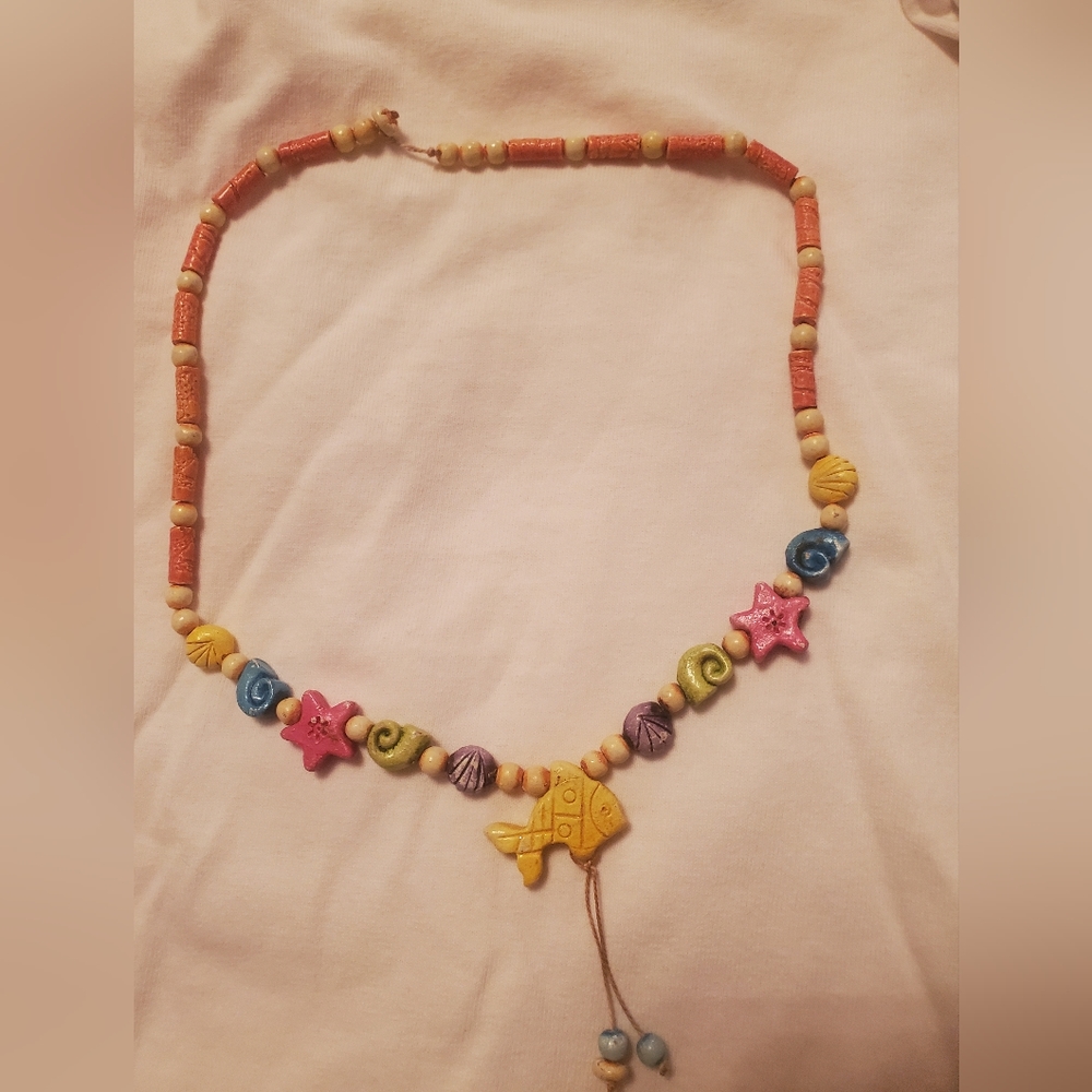 colorful beach necklace